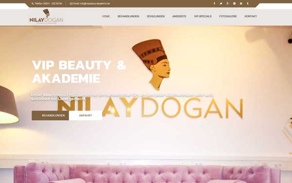 Webdesign  Kosmetikbehandlungen